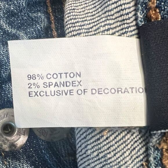 Gap Kids Denim Skirt 10 Regular Embroidered Roses Y2K Vintage Adjustable Waist - Picture 10 of 13